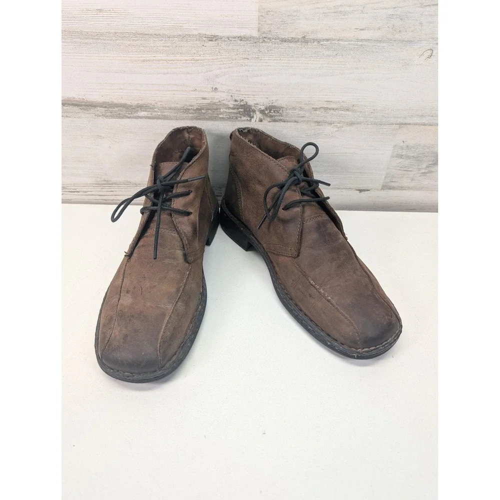 B.ø.c Boots Mens Size 12 Brown Leather Chukka Ankle Casual Lace Up Comfort